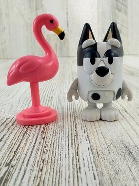 Bluey FLAMINGO Queen Muffin Lot Sleepover Sheila Heeler Cousin Figure RARE